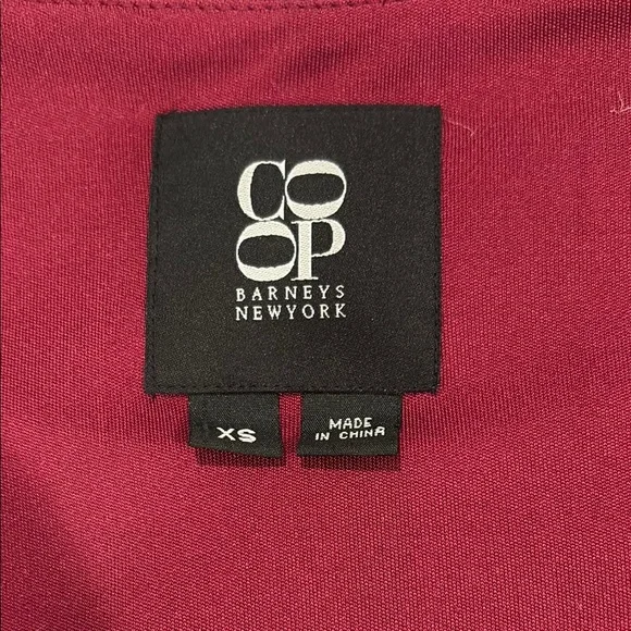 CoOp Barneys New York Burgundy Sleeveless Sheath Dress - Picture 3 of 11